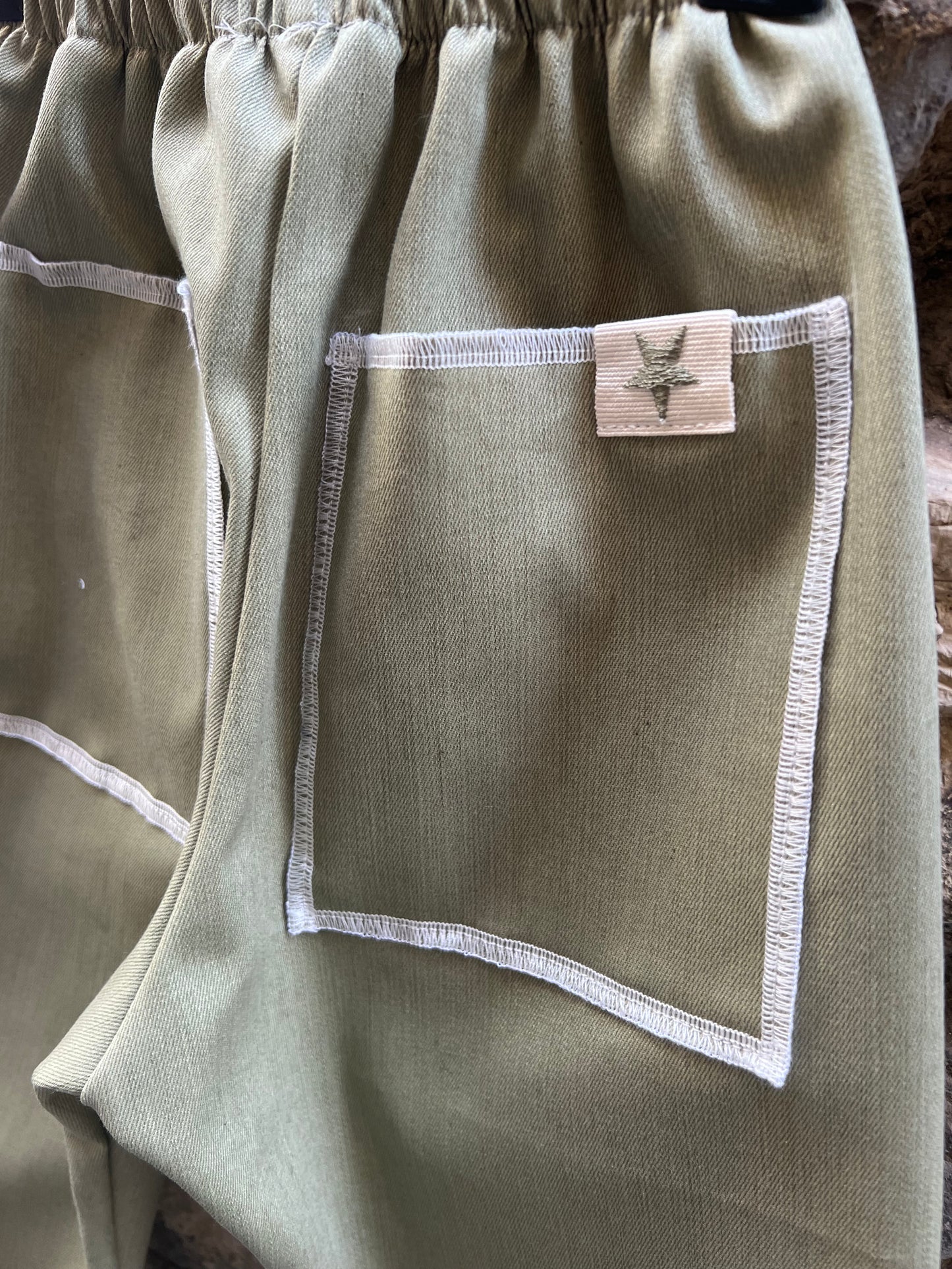 PANTALONE ZOE IN DENIM VERDE