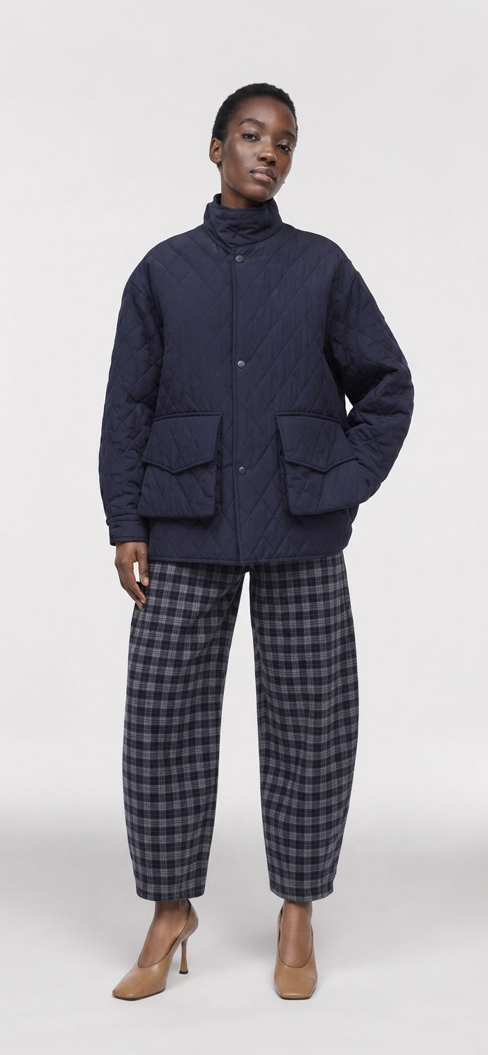 GIACCA TRAPUNTATA BLU 3º DROP