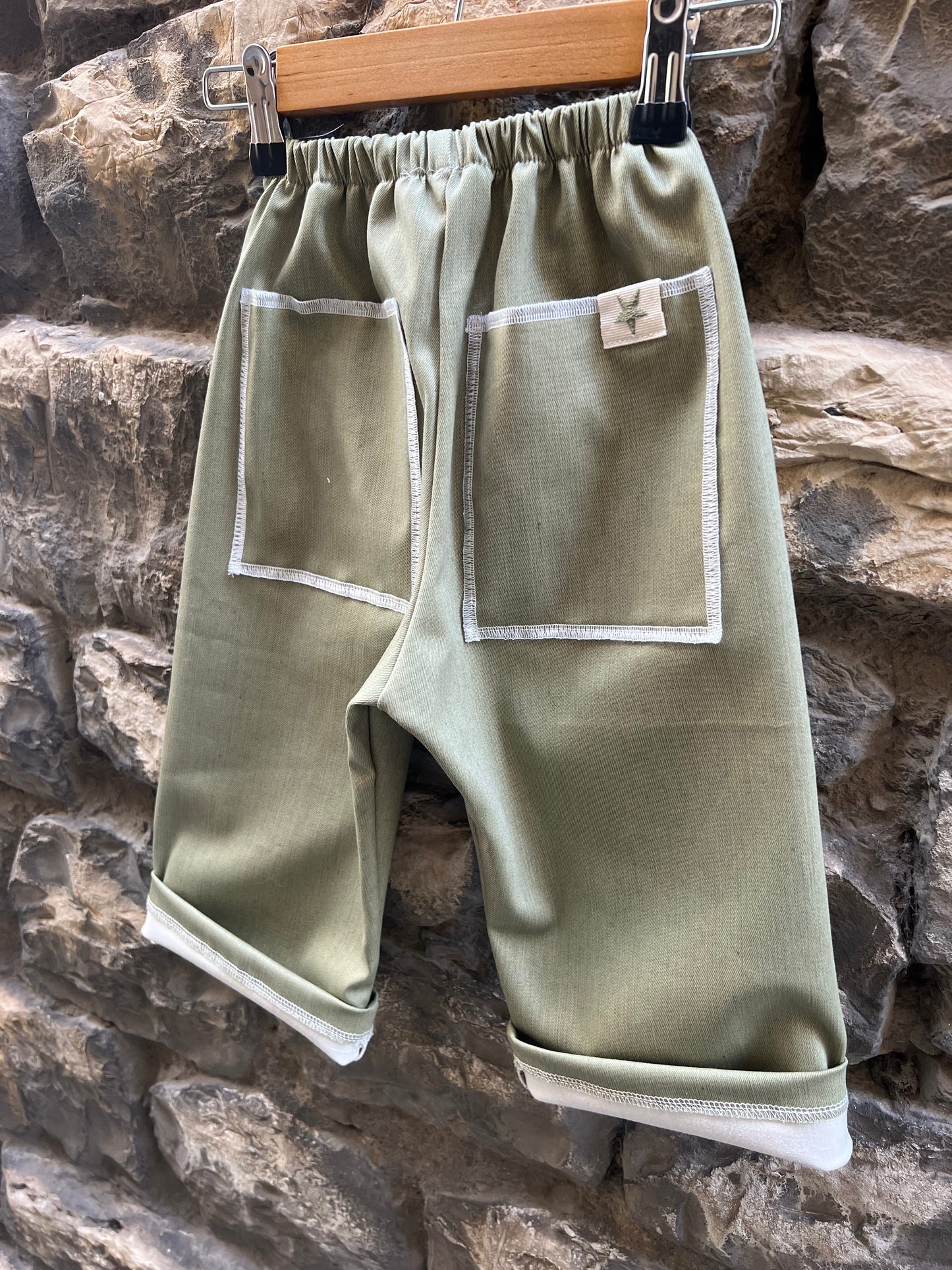 PANTALONE ZOE IN DENIM VERDE