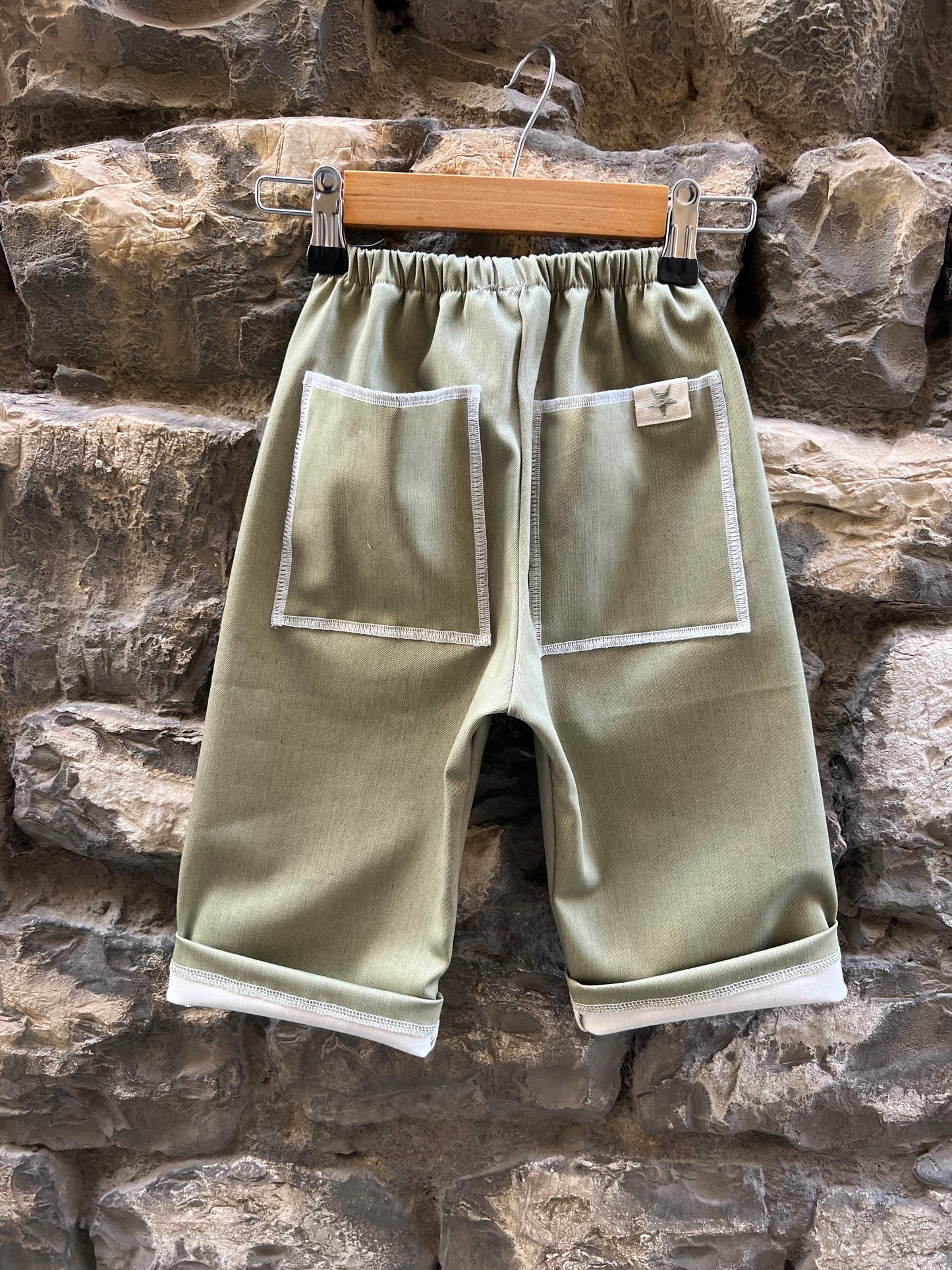 PANTALONE ZOE IN DENIM VERDE