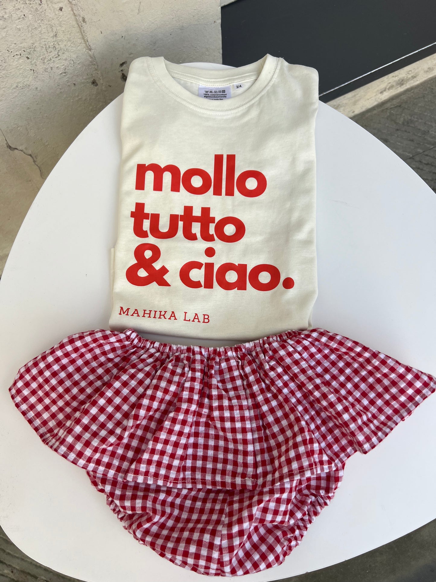 T-SHIRT MOLLO TUTTO E CIAO ROSSO