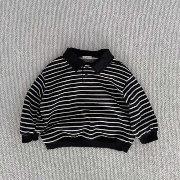 FELPA POLO STRIPES NERO