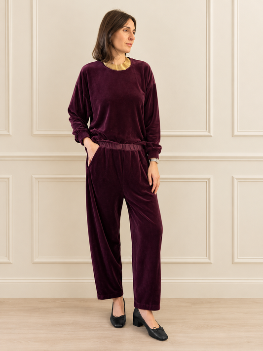 COMPLETO IN CINIGLIA BORDEAUX 5º DROP