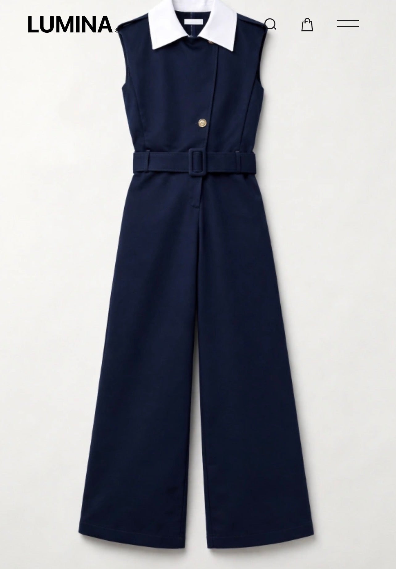 TUTA LUNGA CON COLLETTO A CONTRASTO