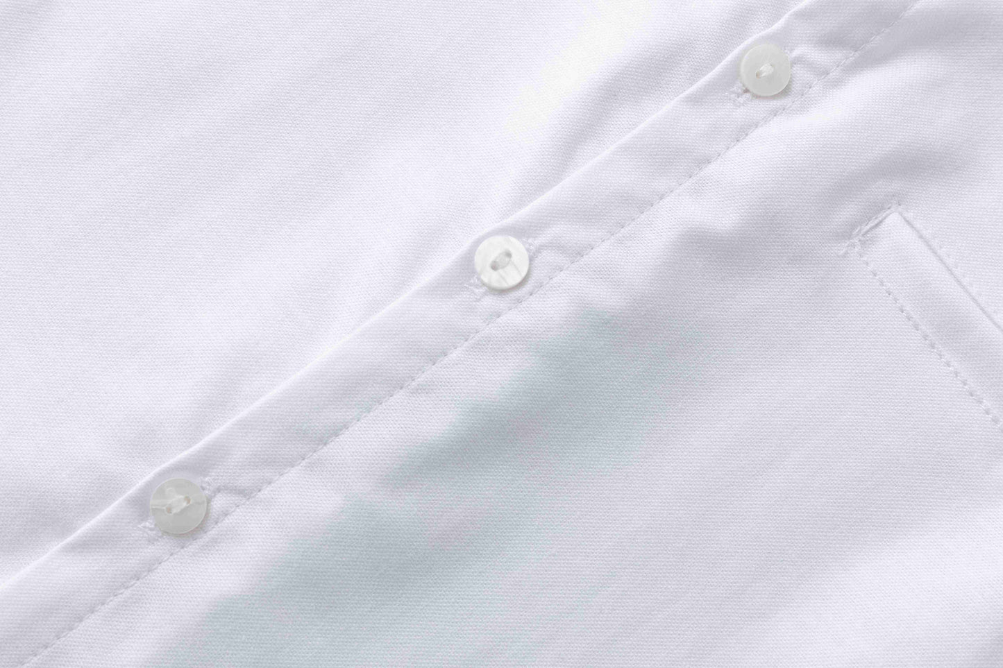 Camicia collo alla coreana baby oxford bianco