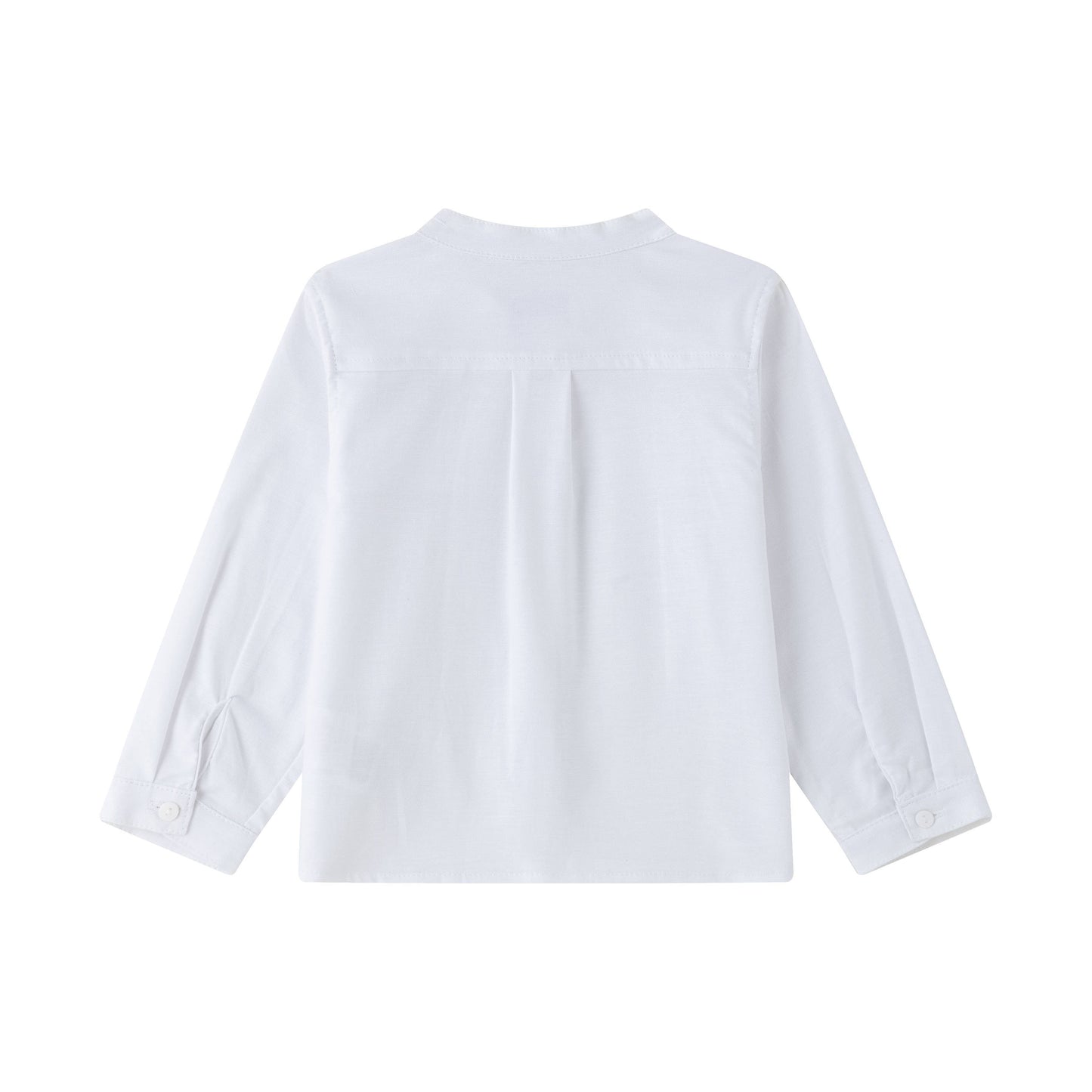 Camicia collo alla coreana baby oxford bianco