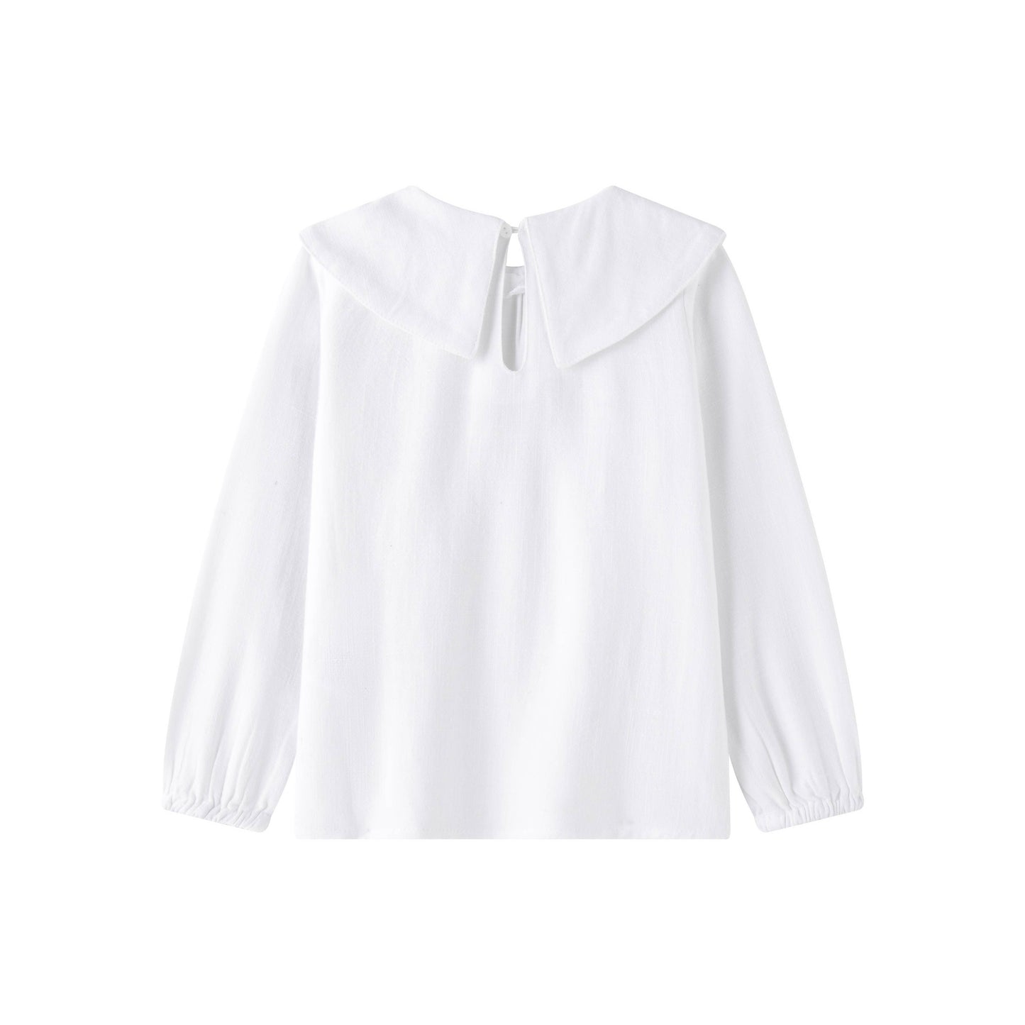 Blusa da bambina a maniche lunghe con colletto