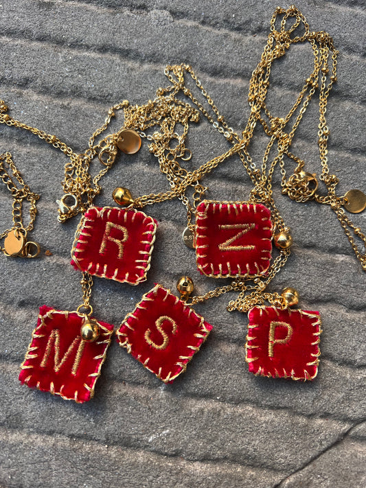 COLLANA TAG ROSSO E ORO