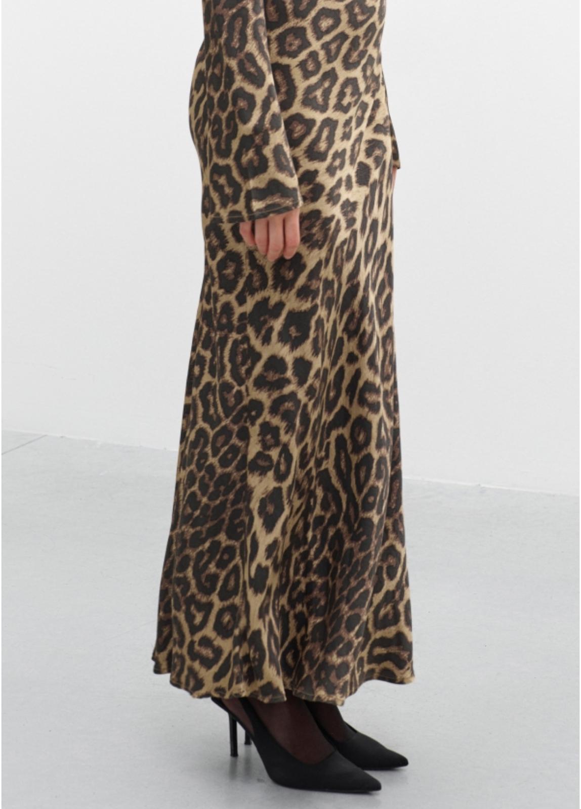 ABITO SATIN LEOPARD