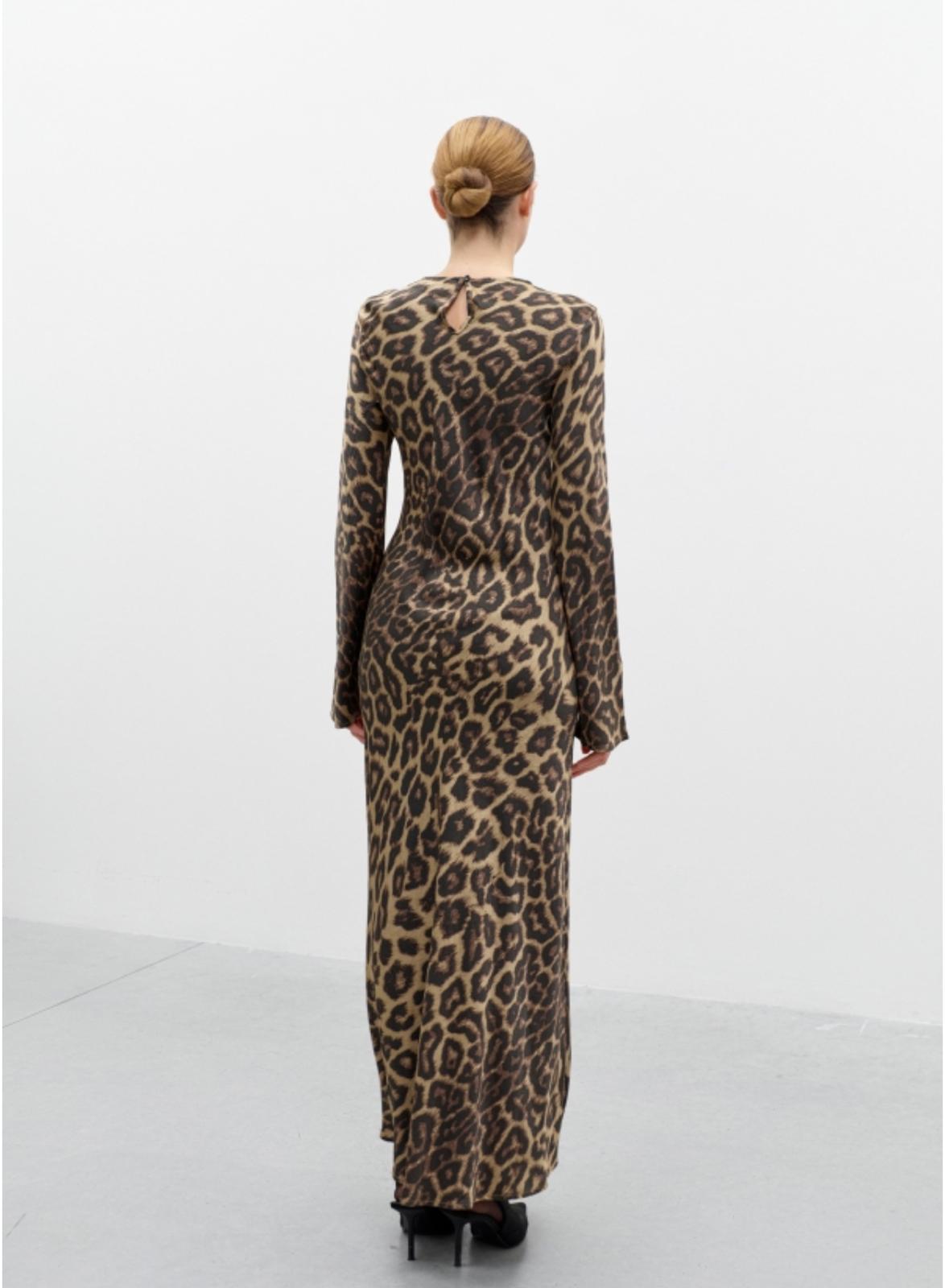 ABITO SATIN LEOPARD