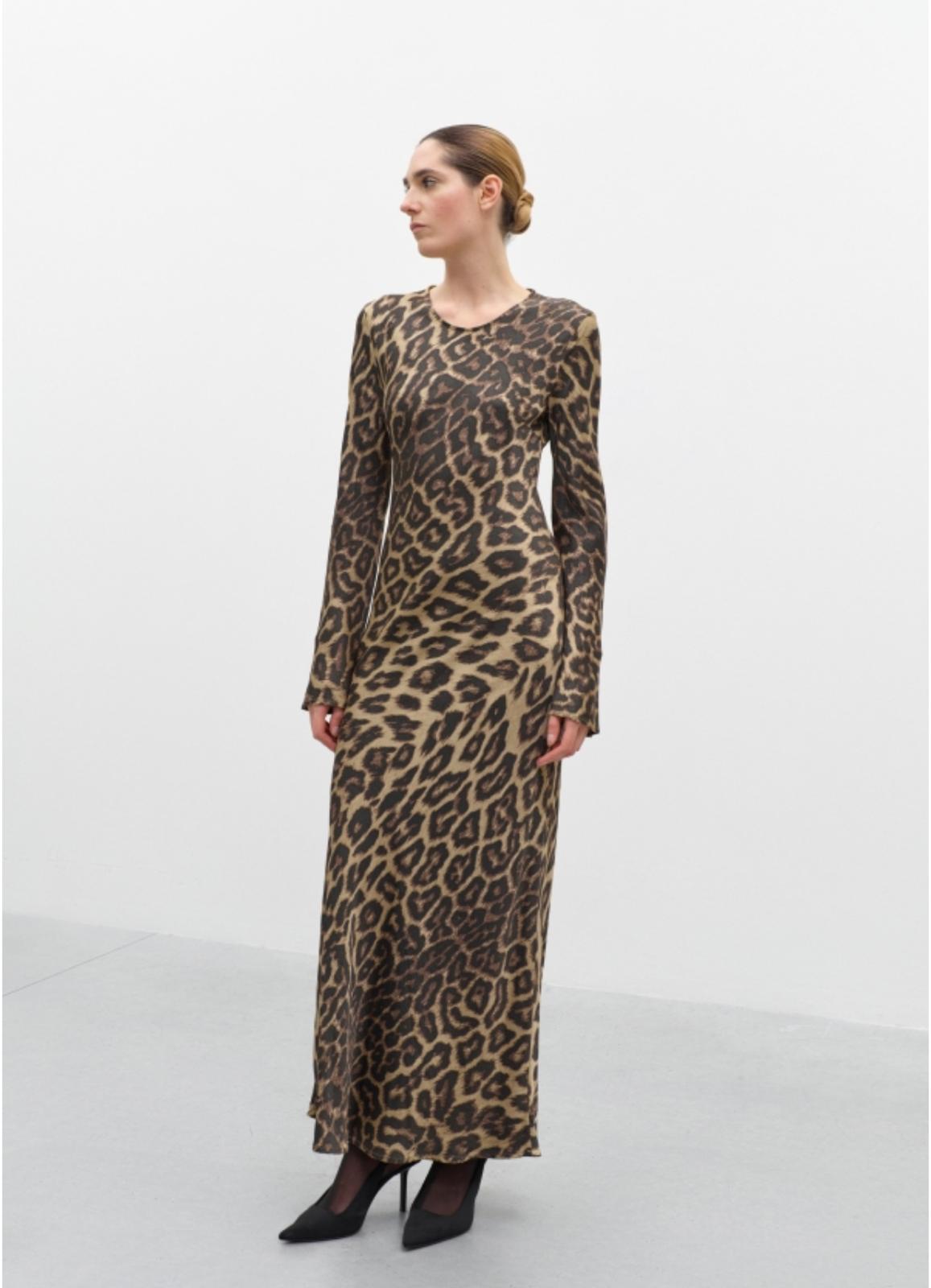 ABITO SATIN LEOPARD